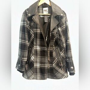 Authentic Harley Davidson Flannel Moto Jacket